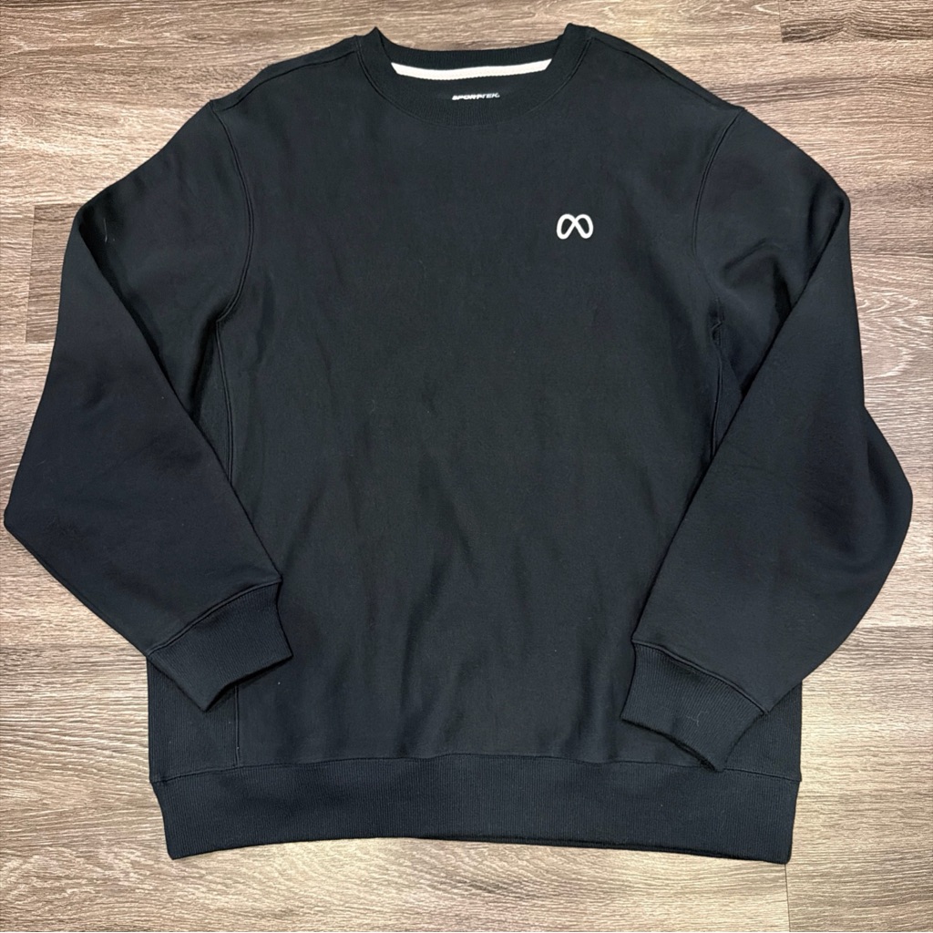 Meta Facebook Sweatshirt Pullover Long Sleeve Meta Quest Black Adult Xxl